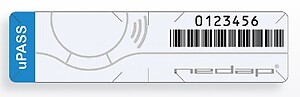 NEDAP uPASS 9988807 Gen 2 UHF Windshield Tamper Resistant Sticker Tag , custom FC and #