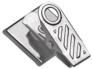 Ribbed Face Nickel Plated Steel Pressure Sensitive Clip
