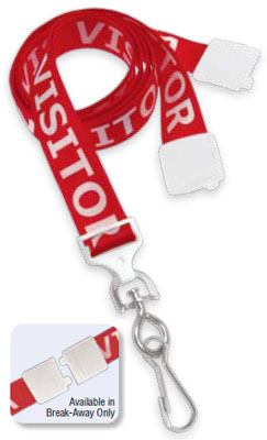Lanyard, flat UltraWeave, pre-printed (event staff, volunteer, temporary, visitor, contractor, staff) 5/8