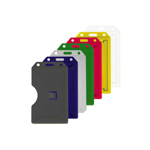 Color 2-Sided Rigid Plastic Multi-Card Holder - Vertical