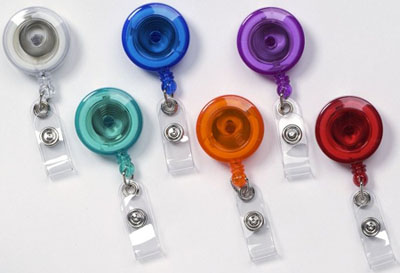 Round BETTER Retractable Badge Reel (translucent color)